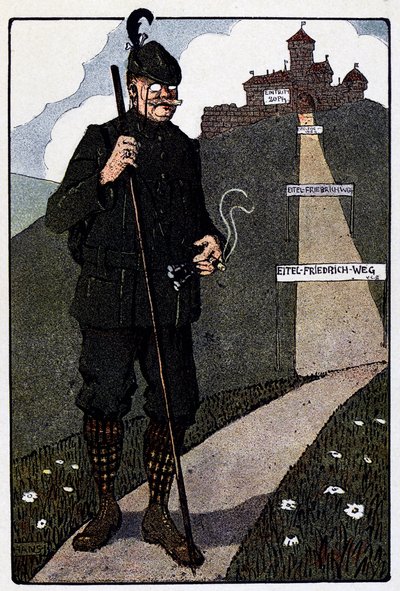 Vogesen Bilder (images des Vosges) ; Le château du Haut-Koenigsbourg après restauration par les Allemands - Jean Jacques (1873 1951) Waltz