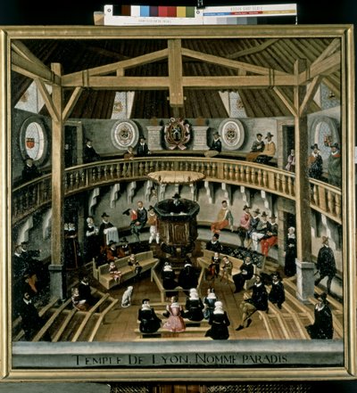 Protestantisme (Calvinisme) : Le Temple du Paradis en 1564 - Jean Jacques (after) Perrissin