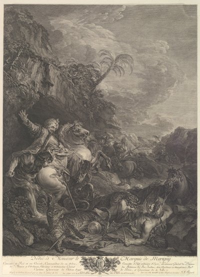 La Chasse au tigre, 18e siècle - Jean Jacques Flipart