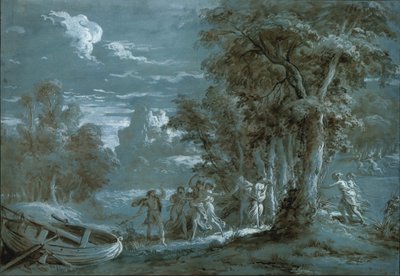 Paysage avec une scène de Télémaque de Fénelon, 1780 - Jean Jacques Lagrenee