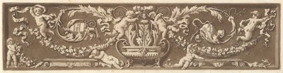 Frise ornementale avec putti, feuilles d