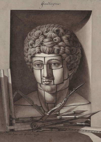Frontispice de la Nouvelle méthode appliquée aux principes élémentaires du dessin, 1792 - Jean Jacques Lequeu