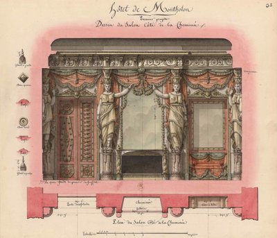 Hôtel Montholon. Projet de salon, 1786 - Jean Jacques Lequeu