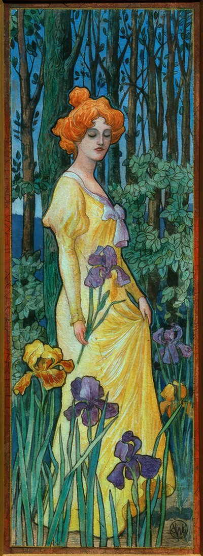 La Femme avec iris - Jean Jacques Waltz