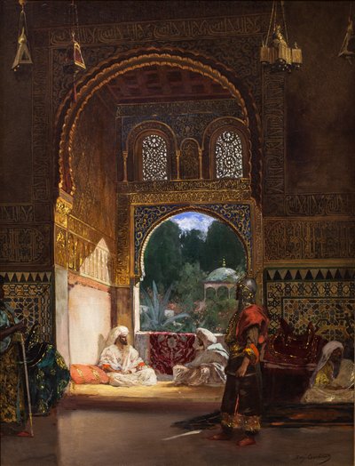 Dans le palais du sultan, sans date. (Huile sur toile) - Jean Joseph Benjamin Constant