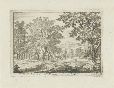 Paysage fluvial boisé - Jean Joseph Hanson