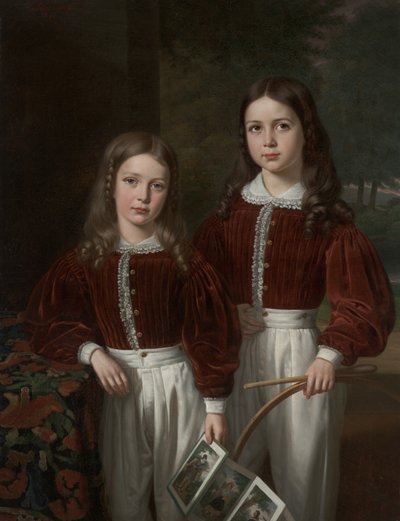 Portrait de deux enfants, probablement les fils de M. Almeric Berthier, Comte de LaSalle - Jean Joseph Vaudechamp