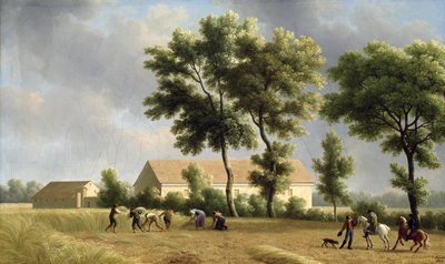 Paysage en Île-de-France avec moissonneurs, 1802 - Jean Joseph Xavier Bidauld
