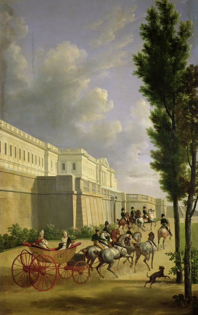 Napoléon I (1769-1821) et Marie-Louise (1791-1847) partant pour la chasse à Compiègne, 1811 - Jean Joseph Xavier Bidauld