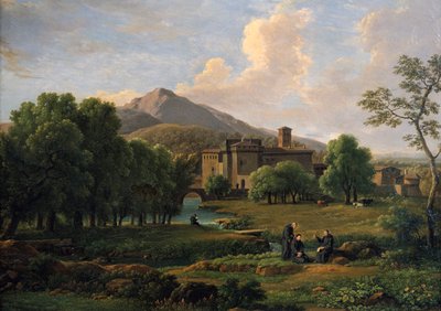 Vue du couvent de Grotta Ferrata, près de Rome, 1844 - Jean Joseph Xavier Bidauld