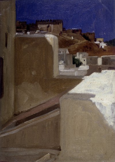 Vue de la casbah (kasbah) depuis ma terrasse par Lecomte du Nouy (1842-1923), Tanger - Jean Jules Antoine Lecomte du Nouy