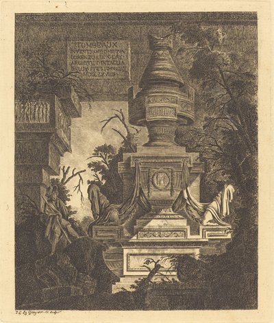 Frontispice pour "Vues des Tombeaux" - Jean Laurent Legeay