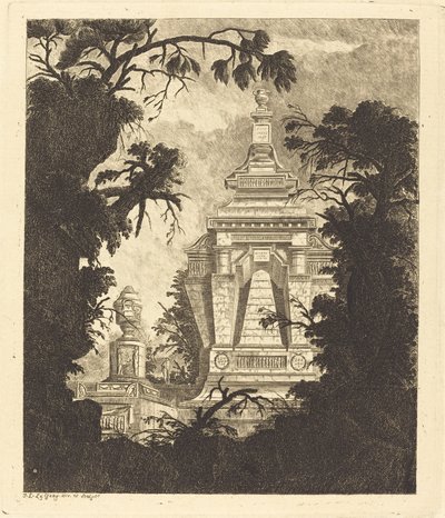 Tombe avec urne funéraire - Jean Laurent Legeay