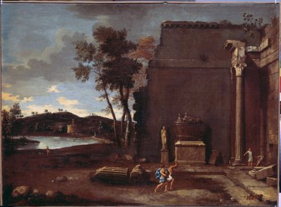 Paysage avec sarcophage - Jean Lemaire