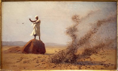 Arabe effrayant des alouettes (tableau inachevé) - Jean Leon Gerome
