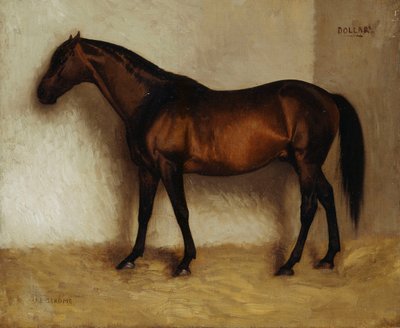 Dollar, un chasseur bai dans un box - Jean Leon Gerome
