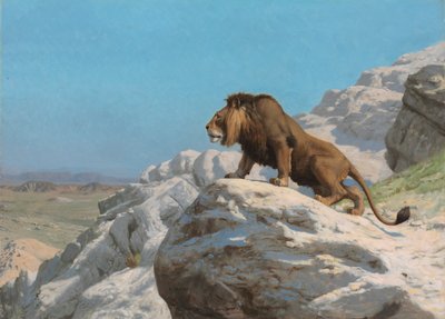 Lion en alerte, c.1885 - Jean Leon Gerome