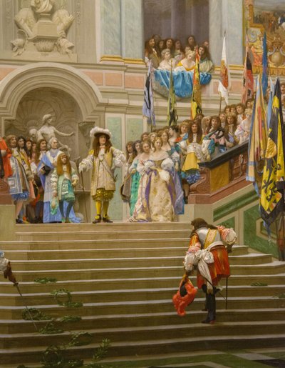Réception de Louis II de Bourbon Condé dit le Grand Condé par le Roi Louis XIV à Versailles en 1674 - Jean Leon Gerome