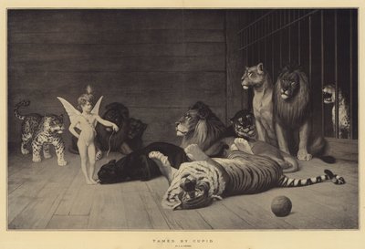 Apprivoisé par Cupidon - Jean Leon Gerome