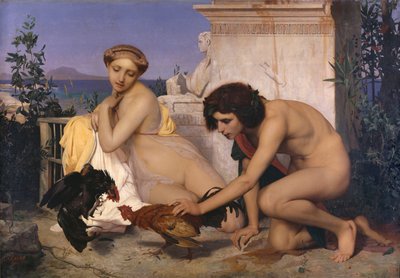 Jeunes Grecs assistant à un combat de coqs Le Combat de coqs, 1846 - Jean Leon Gerome