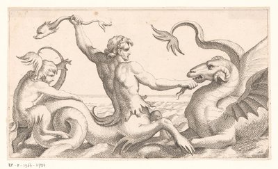 Triton combattant un monstre marin - Jean Lepautre (attributed to)