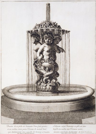 Fontaine avec trois tritons à Versailles, d