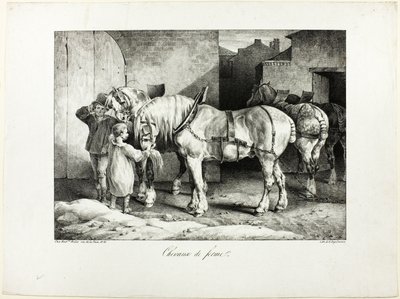 Chevaux de ferme - Jean Louis André Théodore Géricault