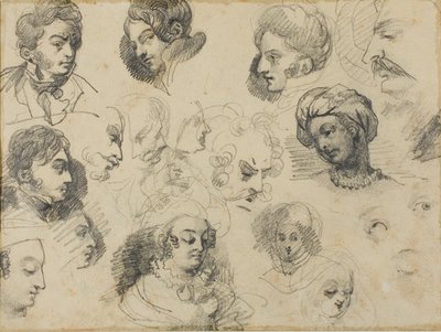 Esquisses de têtes - Jean Louis André Théodore Géricault