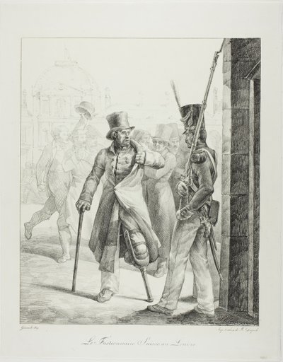Sentinelle suisse au Louvre - Jean Louis André Théodore Géricault