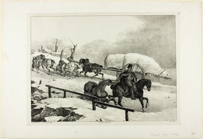 Chariot gravissant une pente - Jean Louis André Théodore Géricault