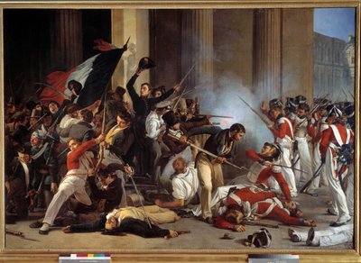 Révolution de 1830: prise du Louvre le 29/07/1830 et massacre des gardes suisses - Jean Louis Bezard