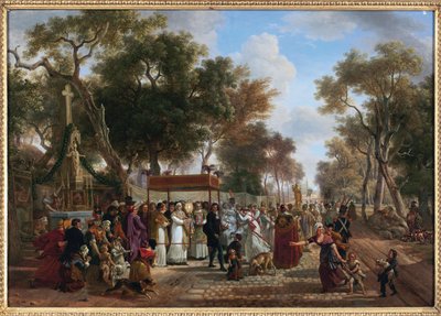 La procession du Corpus Christi dans un village - Jean Louis Demarne