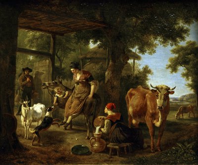 À la ferme. Une scène de la vie rurale - Jean Louis Demarne