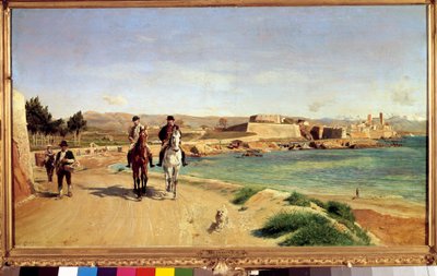 Antibes, la promenade à cheval. L