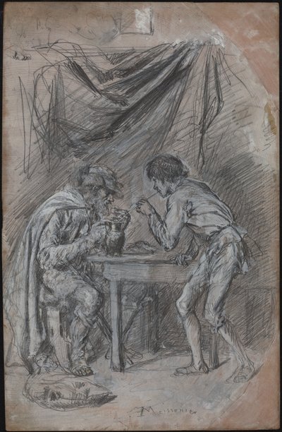 Lazarille de Tormes volant à boire à un aveugle - Jean Louis Ernest Meissonier