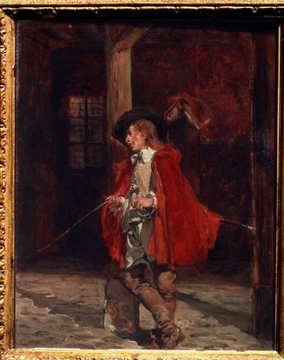 Le bretteur en cape rouge - Jean Louis Ernest Meissonier