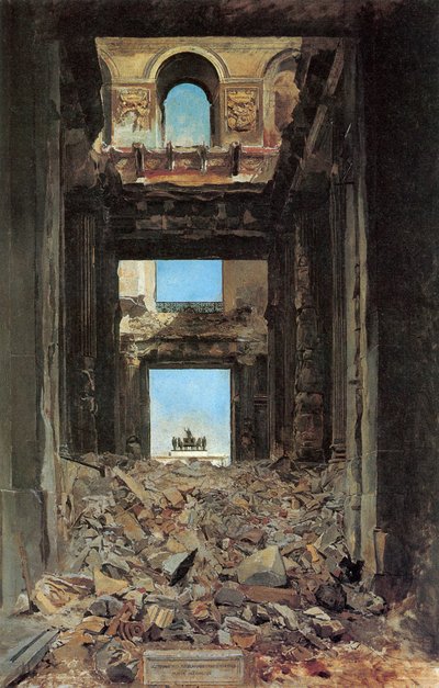 Les ruines du Palais des Tuileries après la Commune de 1871, 1877 - Jean Louis Ernest Meissonier