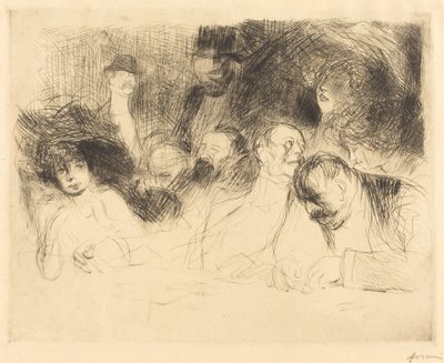 À la table de jeu (première planche) - Jean Louis Forain