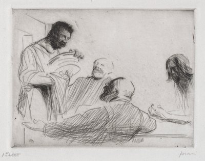 Avant le repas à Emmaüs - Jean Louis Forain
