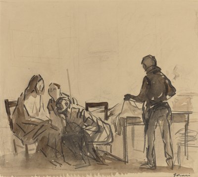 Avant le repas à Emmaüs - Jean Louis Forain