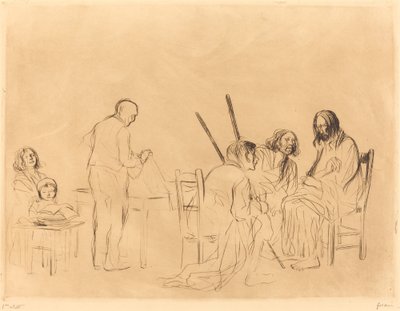 Avant le souper à Emmaüs (première planche) - Jean Louis Forain