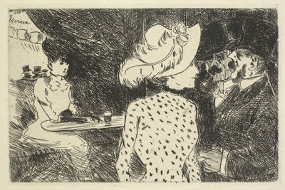 Scène de café (descriptive) - Jean Louis Forain