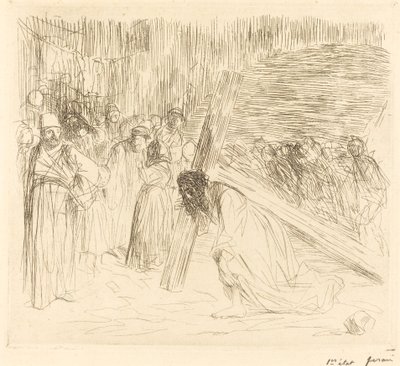 Christ portant la croix (cinquième planche) - Jean Louis Forain
