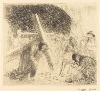 Christ portant la croix (septième planche) - Jean Louis Forain