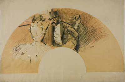 Éventail pour le bal Gavarni - Jean Louis Forain