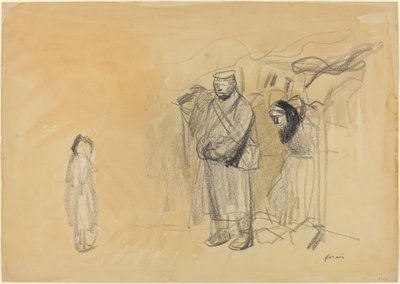 Soldats allemands et enfant français, vers 1914-1919 - Jean Louis Forain