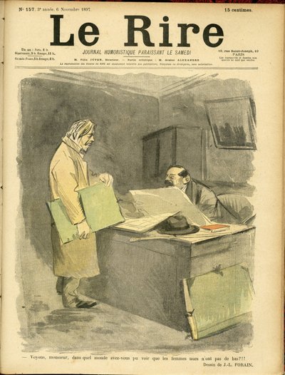 Illustration de Jean-Louis Forain (1852-1931) pour la couverture de Le Rire - Jean Louis Forain