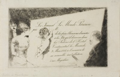 Invitation du journal "Le Monde Parisien" - Jean Louis Forain