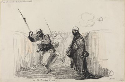 Le retour du permissionnaire. -Tu tombes à pic!, vers 1914-1919 - Jean Louis Forain
