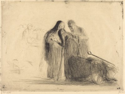 Lourdes, le paralytique (deuxième planche) - Jean Louis Forain